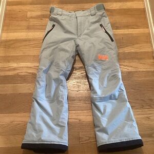 Helly Hansen kid’s insulated ski pants in Light Blue and Black